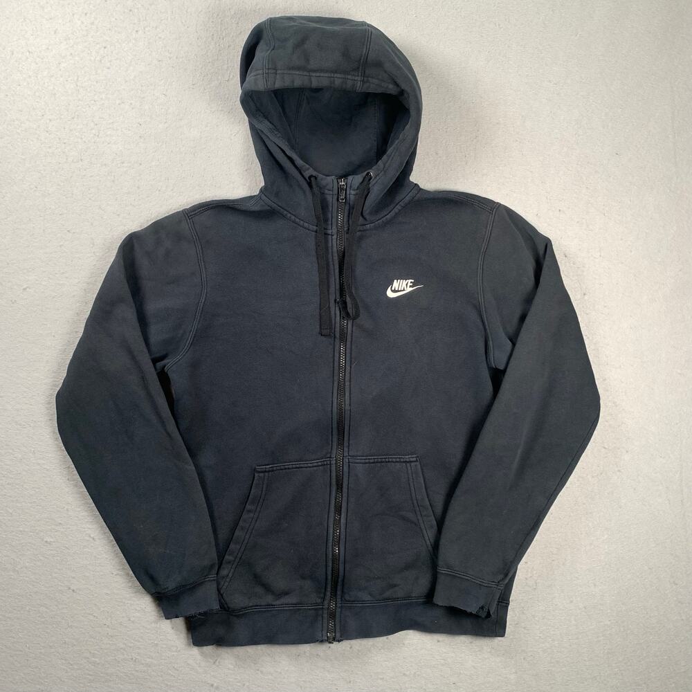 Vintage 80s Nike Jacket Men’s Small Fleece Sweatshirt Swoosh Logo Hoodie